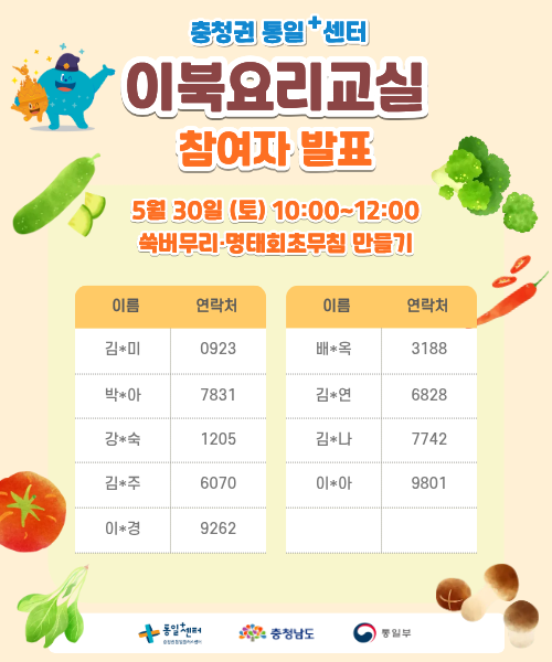 이북요리교실 참여자 발표 2차